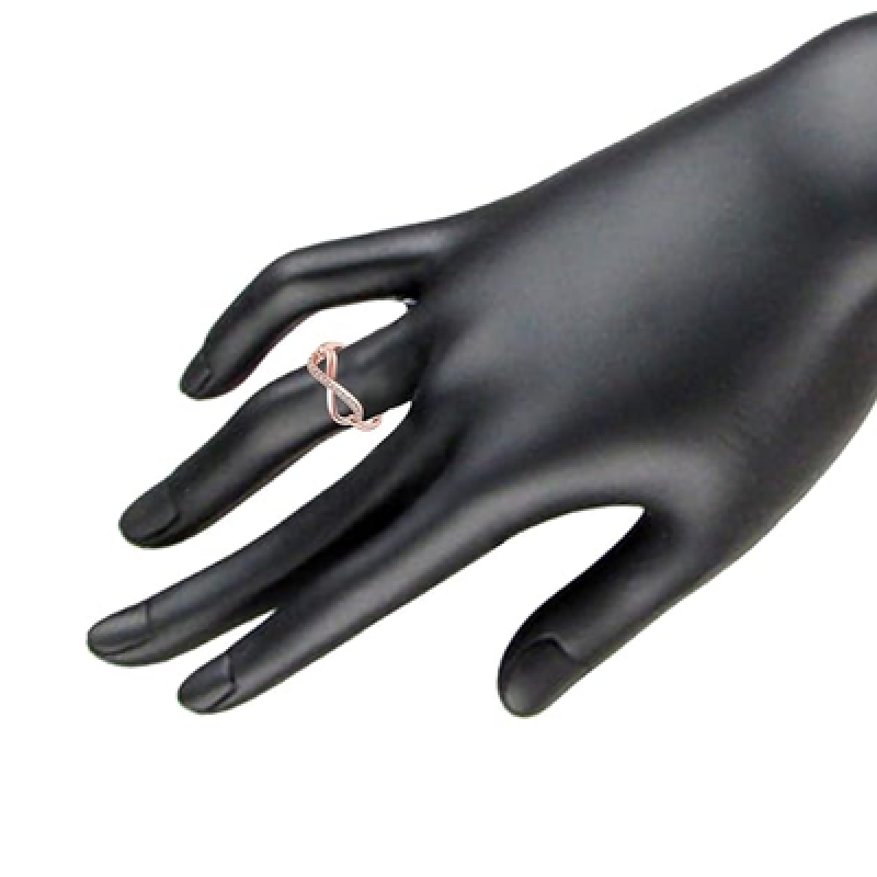Rose Gold Plated Illuminating Adjustable Infinity Love Finger Ring